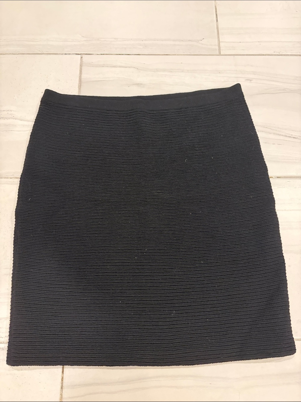 Eileen Fisher Black Knit Mini Skirt